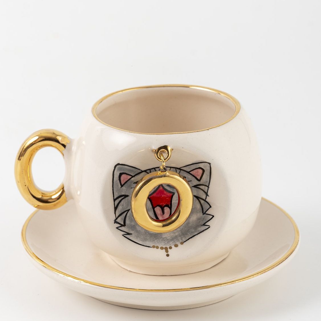 Cat Personalized Turkish Coffee Cup, detail view 24