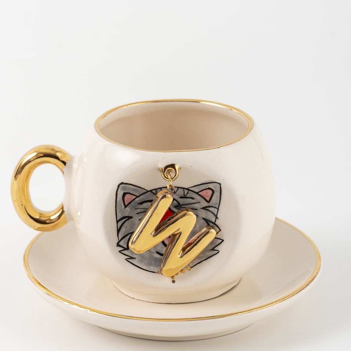 Cat Personalized Turkish Coffee Cup, detail view 32