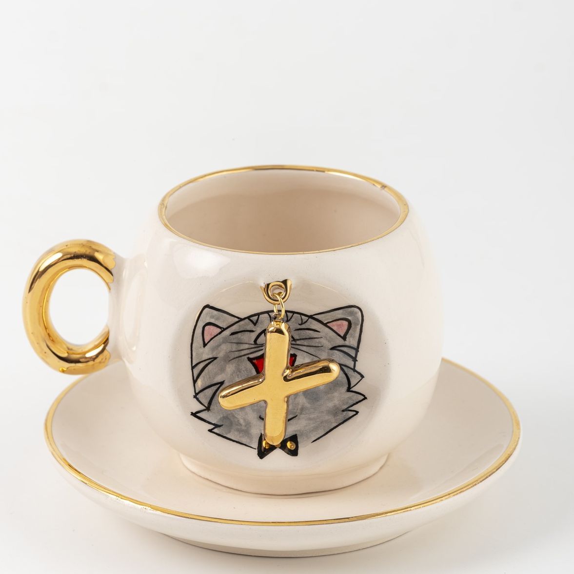 Cat Personalized Turkish Coffee Cup, detail view 33