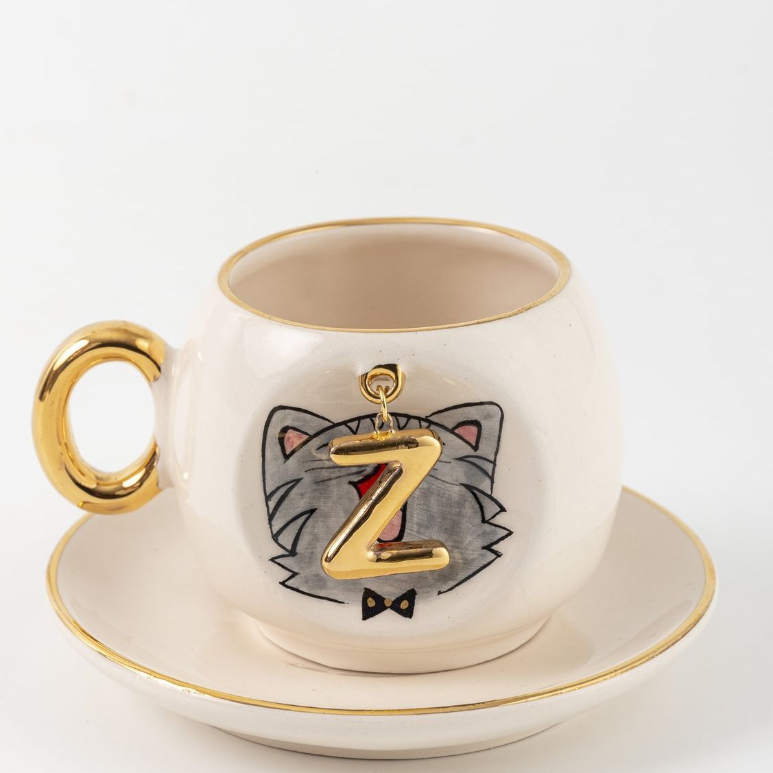 Cat Personalized Turkish Coffee Cup, detail view 35