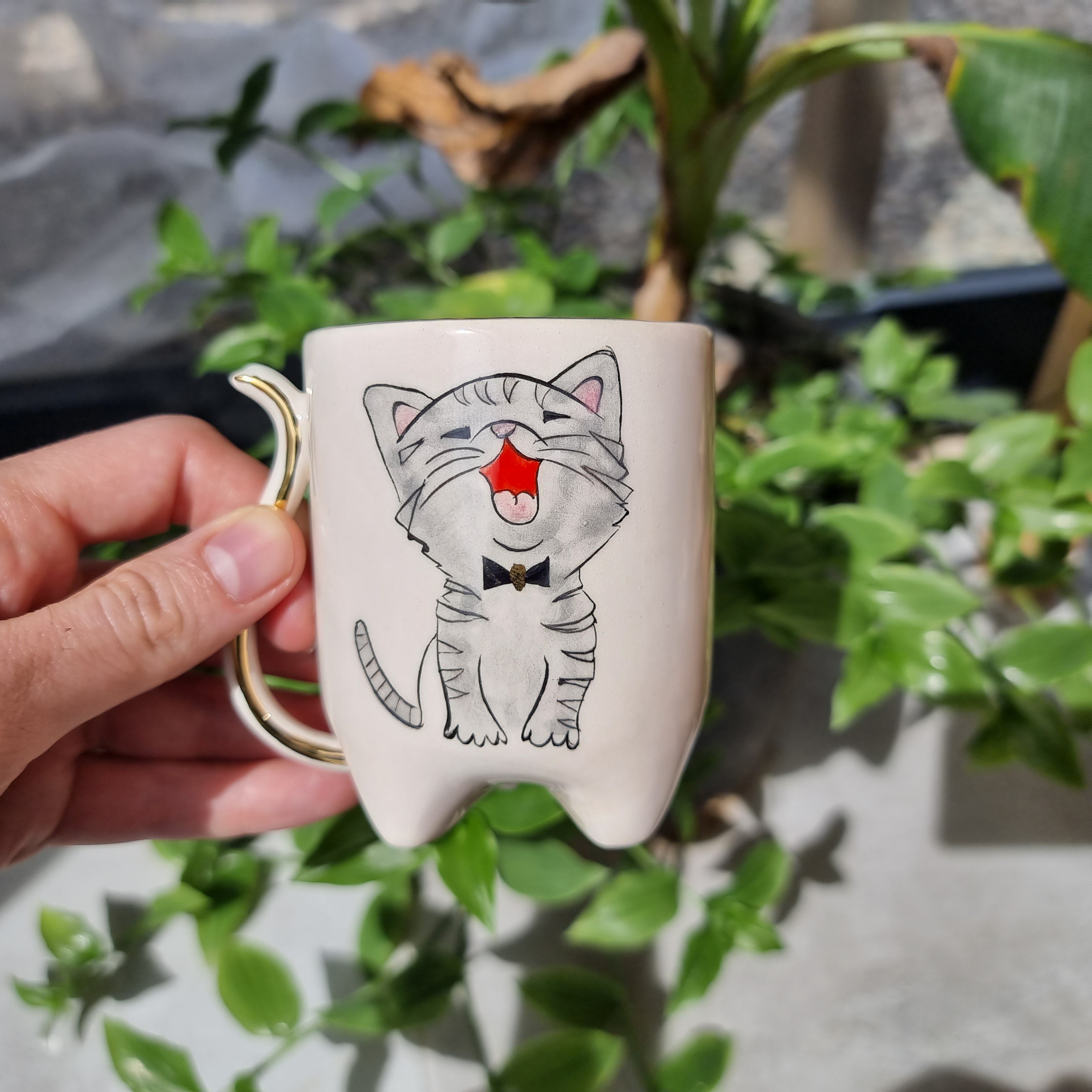 Kitty Mug with Bow Tie