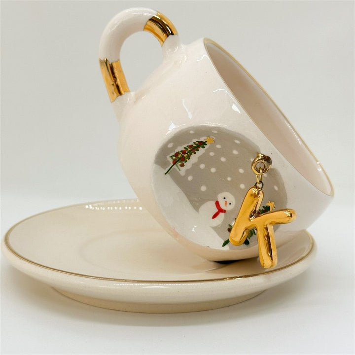 Winter Personalized Porcelain Tea Mug  170 ml / 5.7 oz
