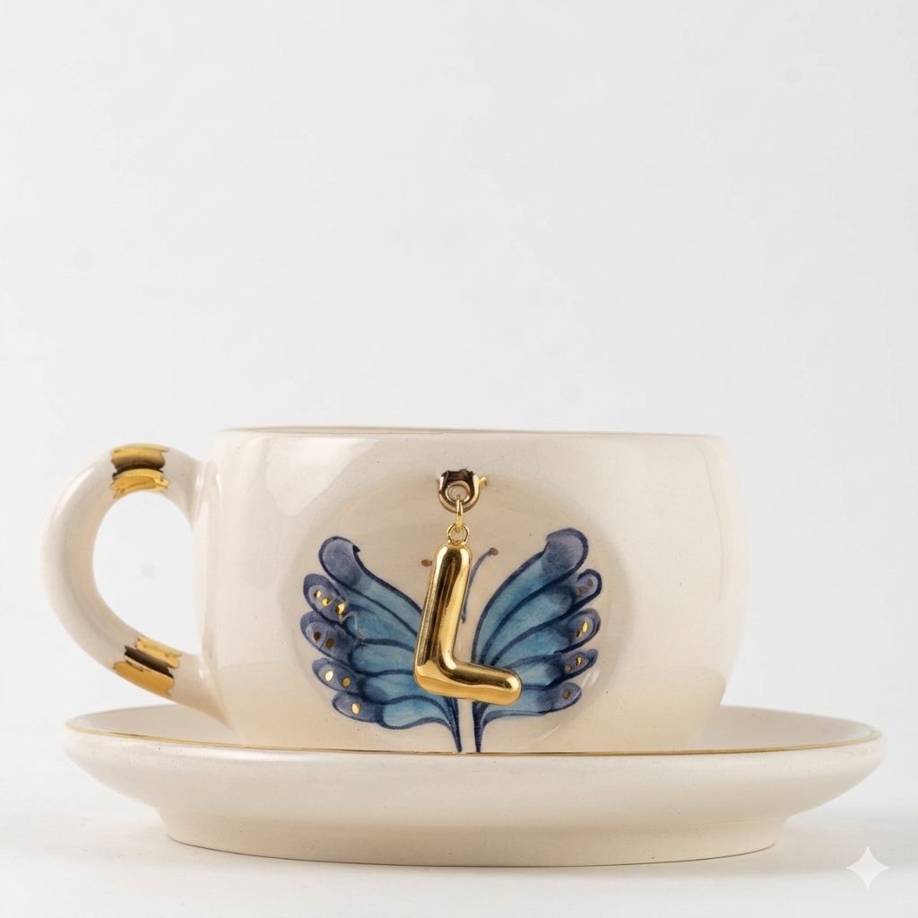 Butterfly Personalized Tea Mug, detail view 18