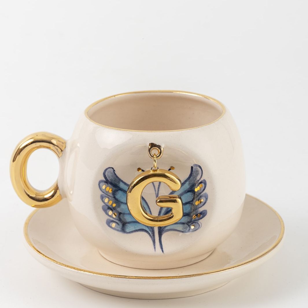 Butterfly Personalized Turkish Coffee Cup, detail view 5