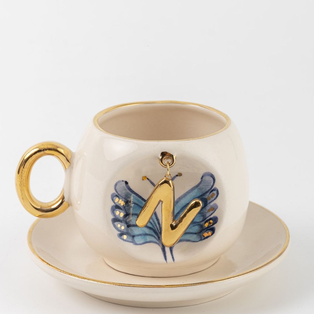 Butterfly Personalized Turkish Coffee Cup, detail view 15