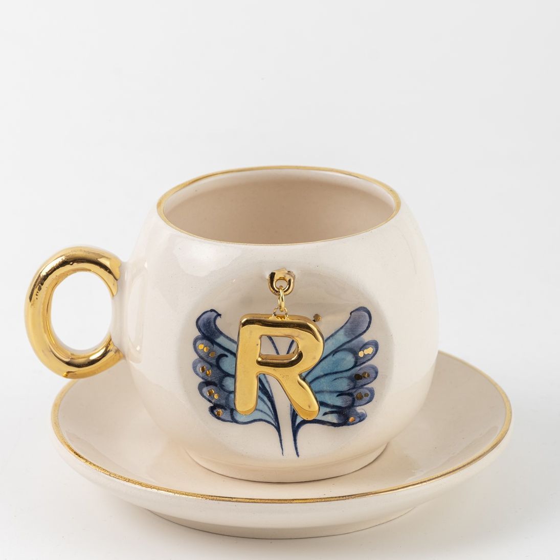 Butterfly Personalized Turkish Coffee Cup, detail view 19