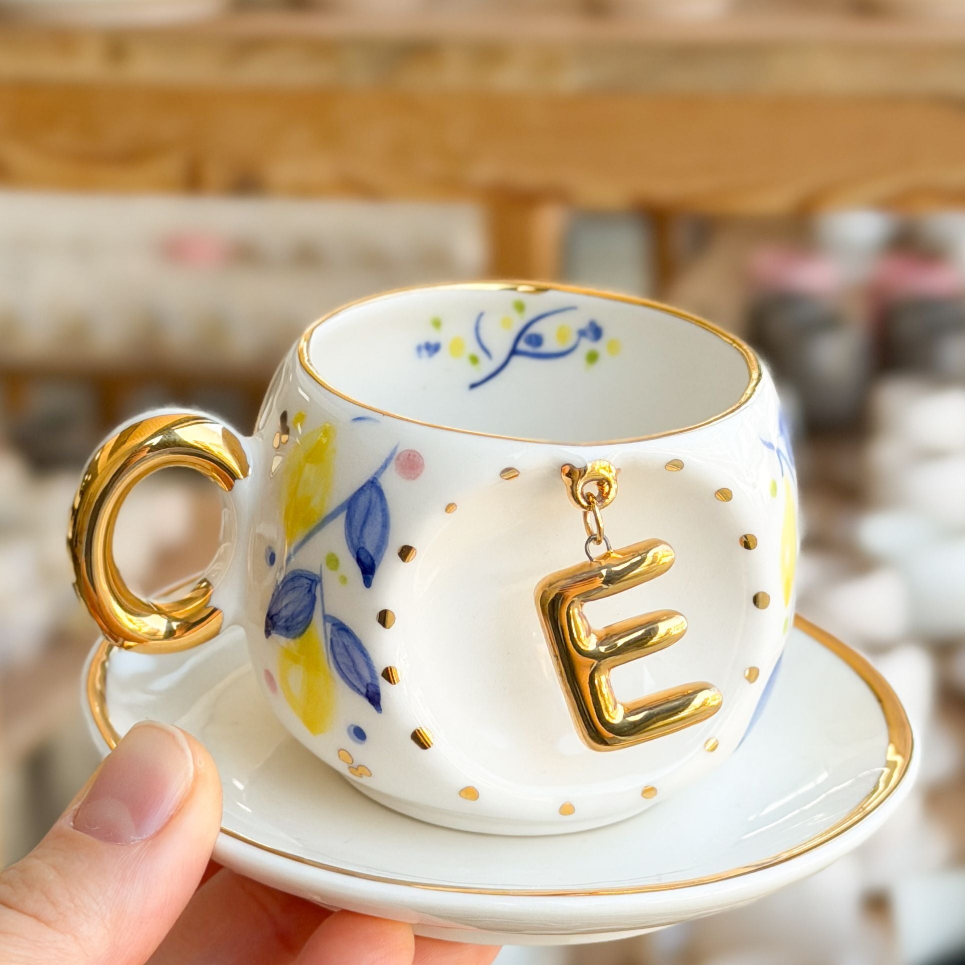 Lemon Personalized Turkish Coffee Cup, detail view 2