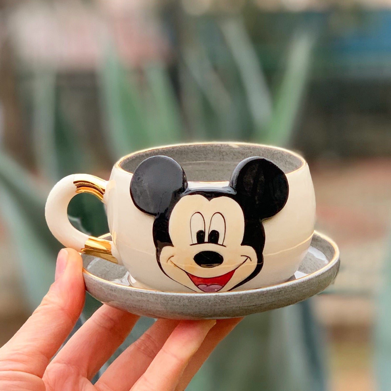 Mickey Mouse Tea Mug Gray