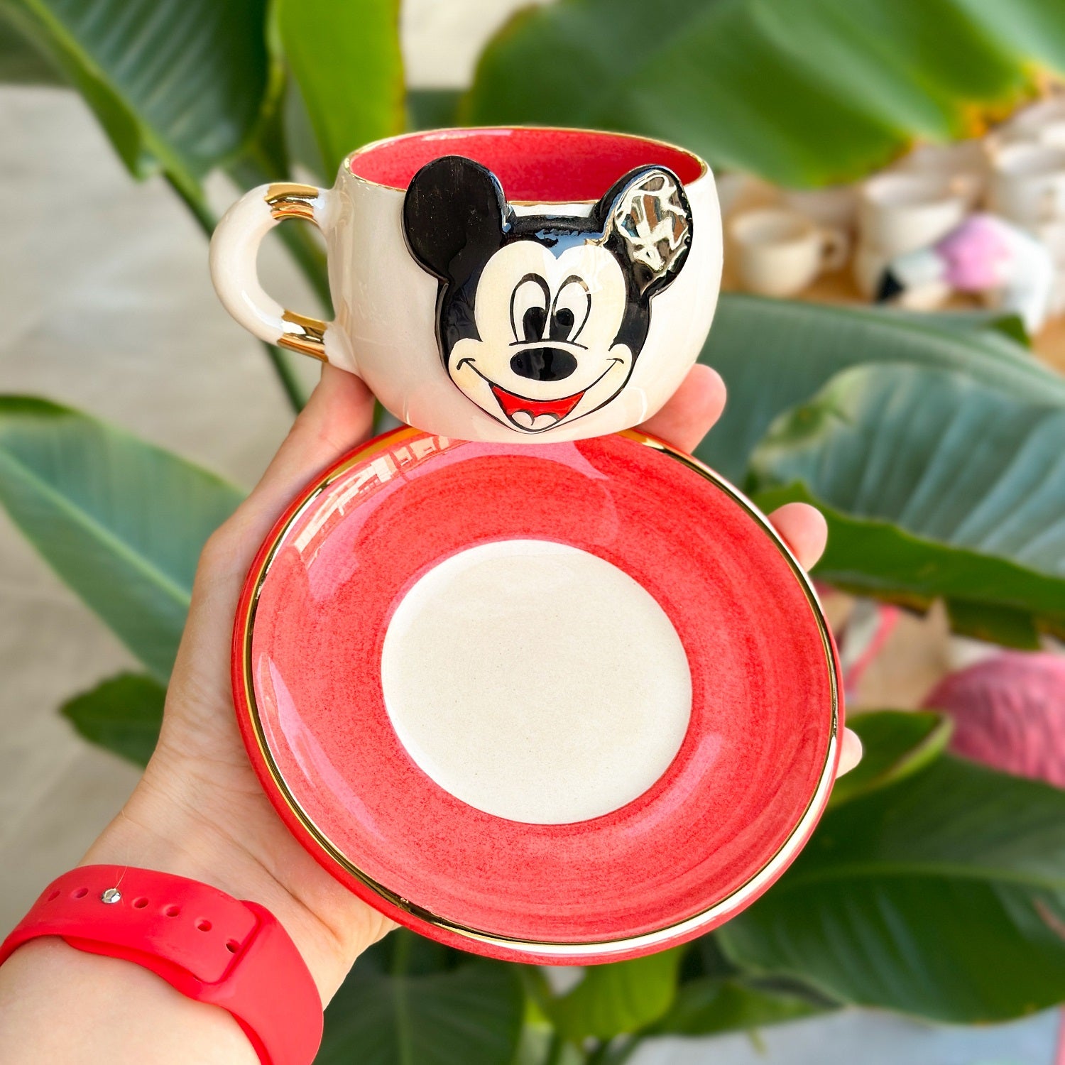 Mickey Mouse Tea Mug Red