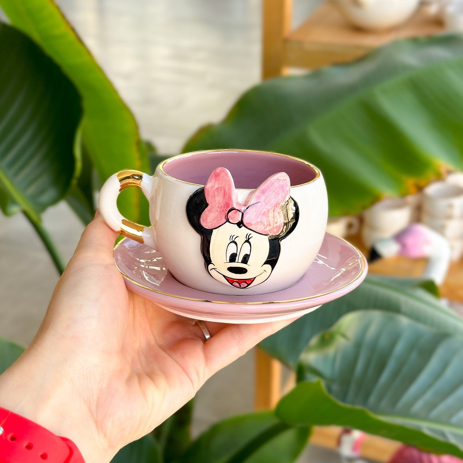 Minnie Mouse Tea Mug Pink