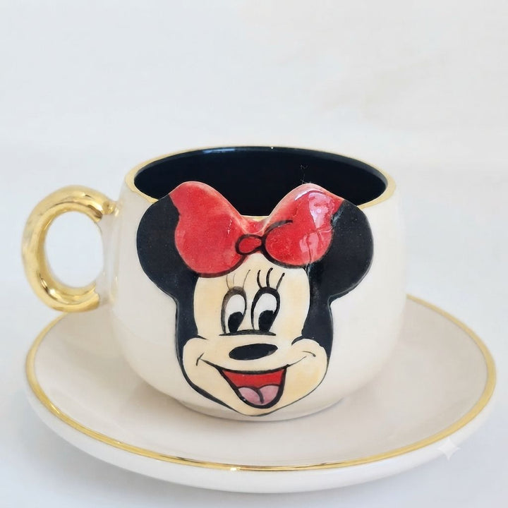 Minnie Mouse Ceramic Turkish Coffee Cup Black 150 ml