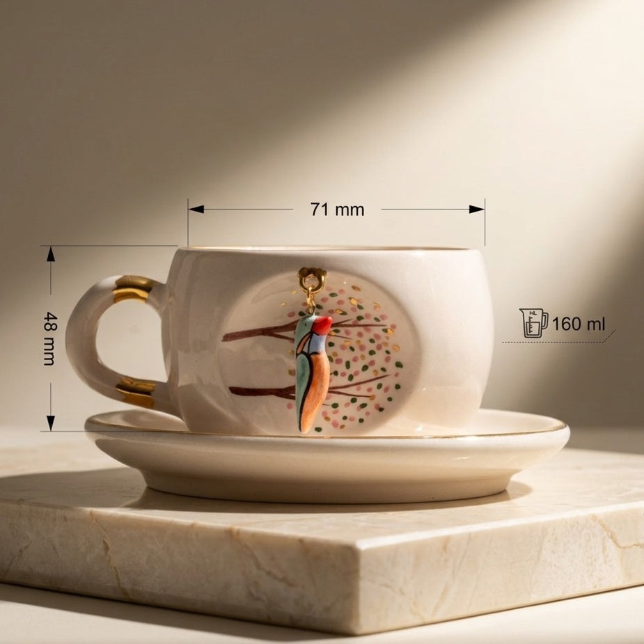 Nature Series Kingfisher Porcelain Tea Mug