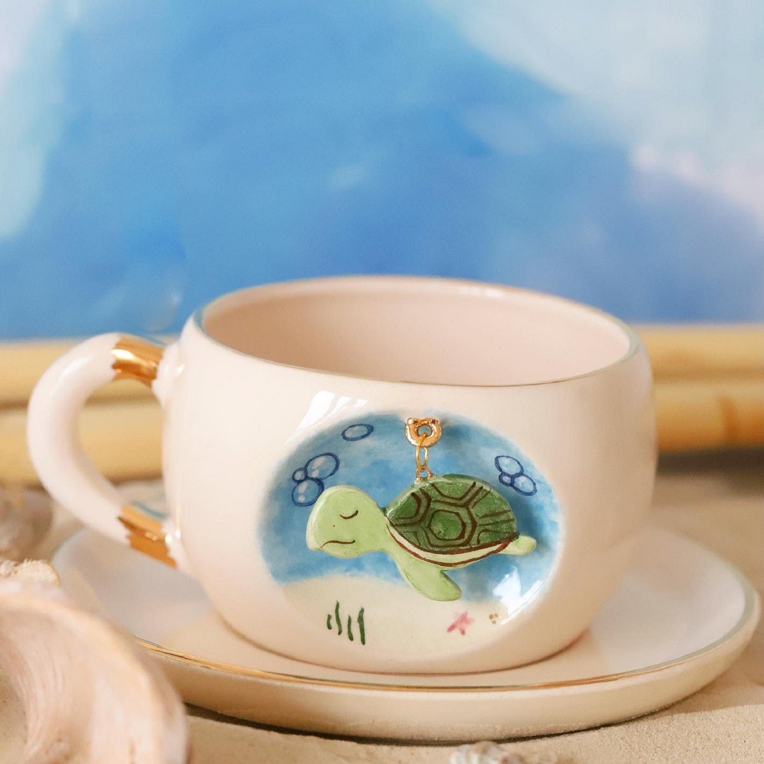 Nature Series Caretta Tea Mug - BSK Ceramics Handmade