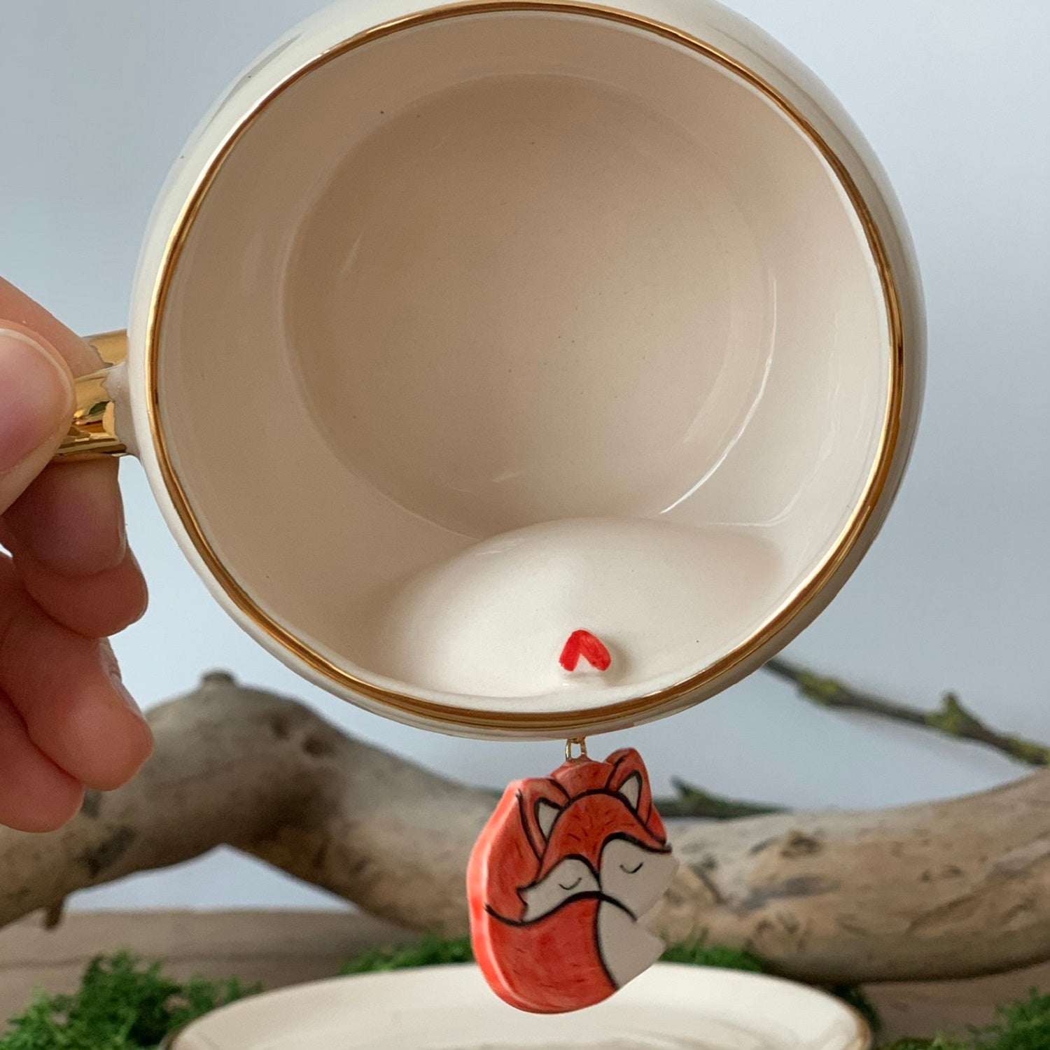 Nature Series Red Fox Tea Mug - BSK Ceramics Handmade