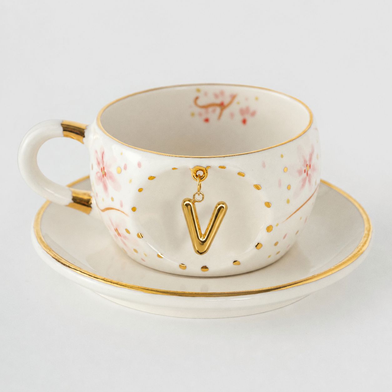 Sakura Personalized Porcelain Tea Mug 170 ml / 5.7 oz