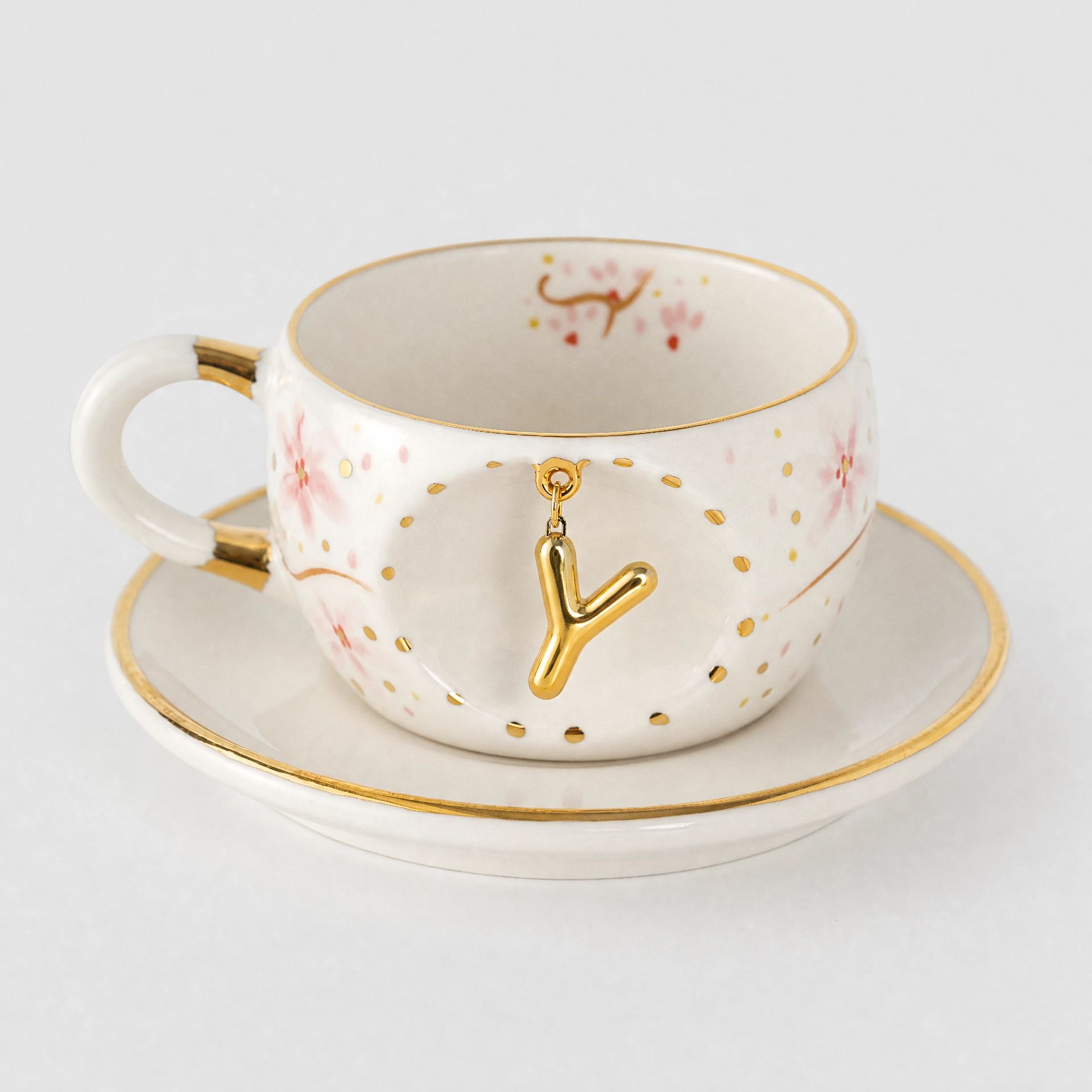 Sakura Personalized Porcelain Tea Mug 170 ml / 5.7 oz
