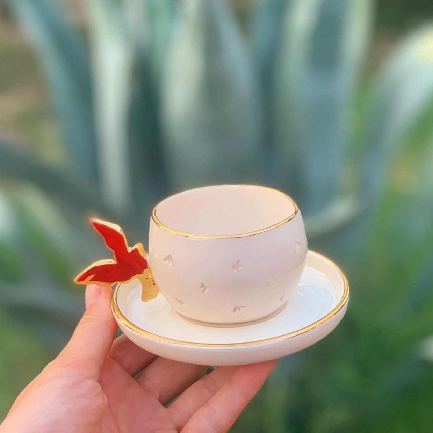 Transparent Bird Coffee Cup