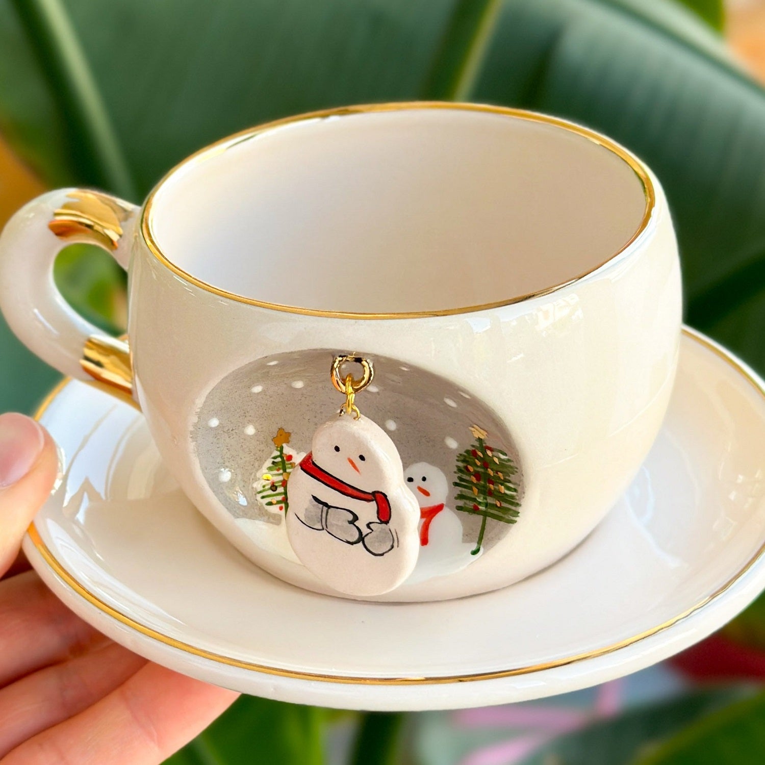 Snowman Tea Cup