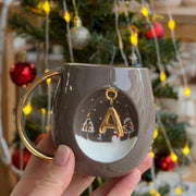 Winter Personalized Mug Taupe, detail view 3