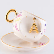 Lavender Personalized Porcelain Turkish Coffee Cup 130 ml / 4.4 oz