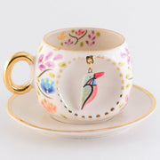 Spring Blossom Bird Turkish Coffee Cup, detail view 2