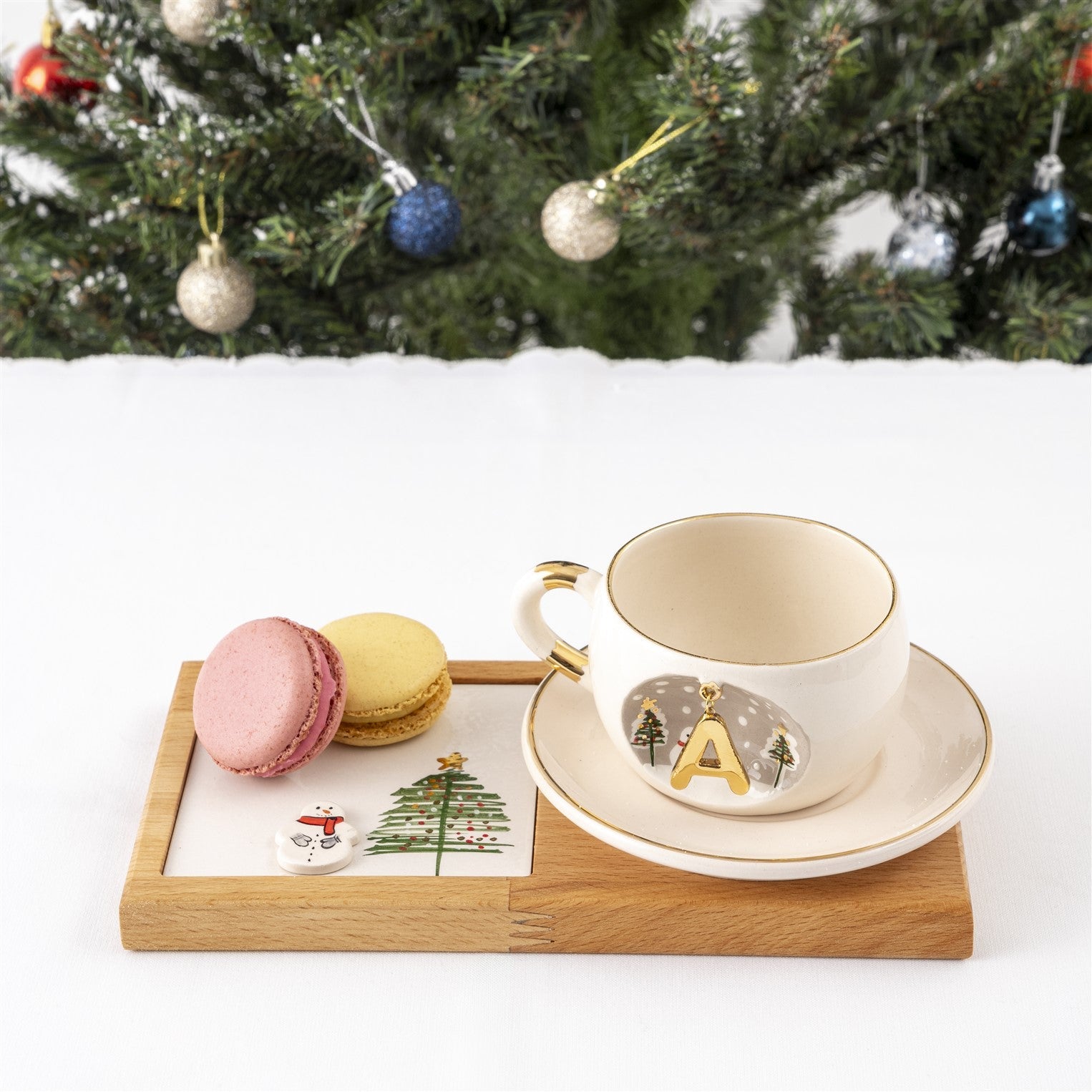 Winter Personalized Tea Cup Presentation Set, product view