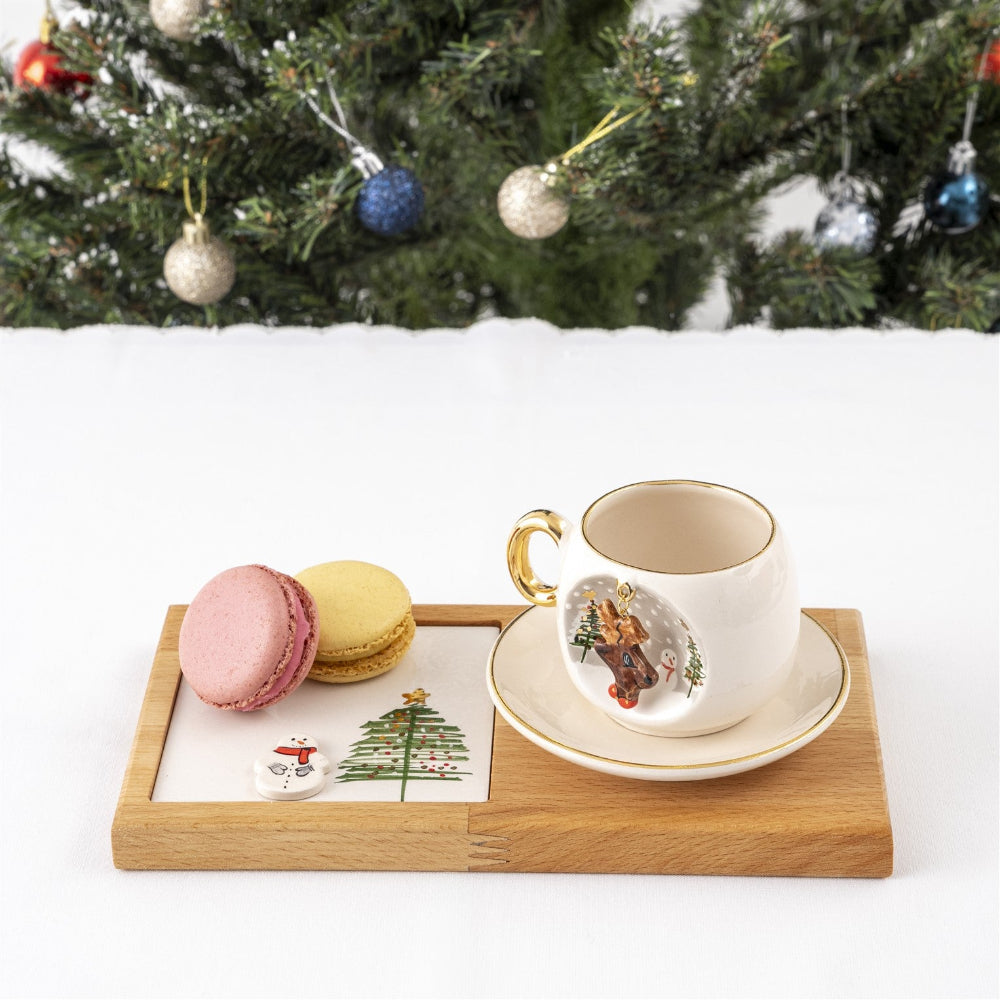 Deer Turkish Coffee Cup Presentation Set, product view