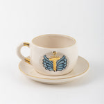 Angel Wings Letter Mug Blue