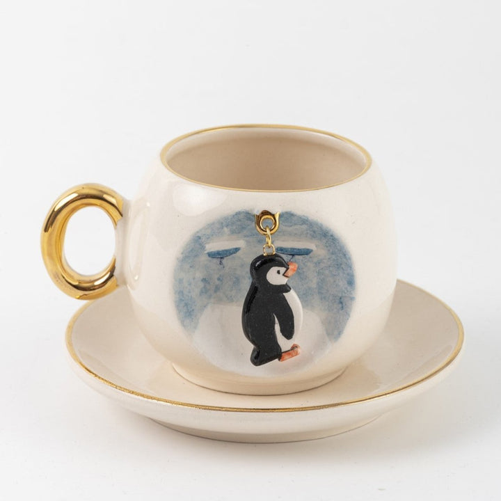Nature Series Emperor Penguin Turkish Coffee Cup 130 ml / 4.4 oz