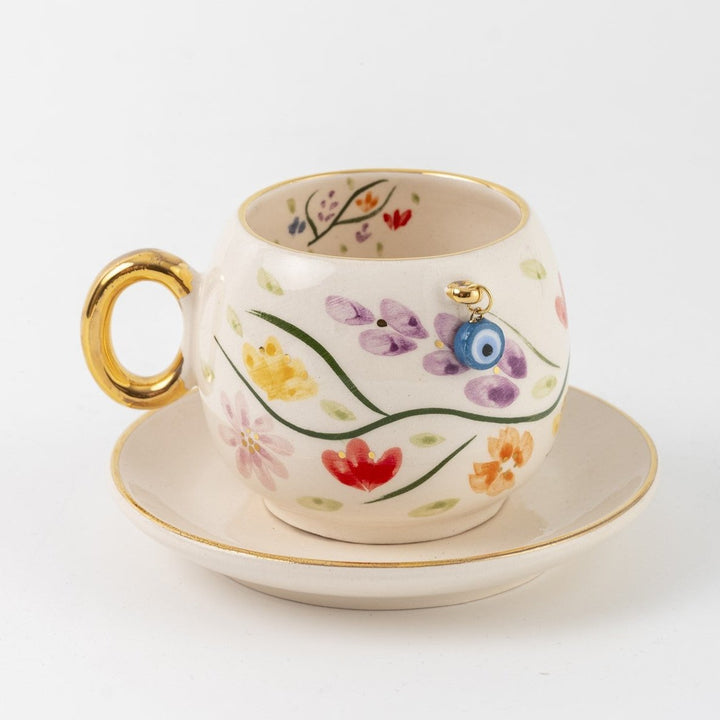 Spring Blossom Porcelain Turkish Coffee Cup 130 ml / 4.4 oz