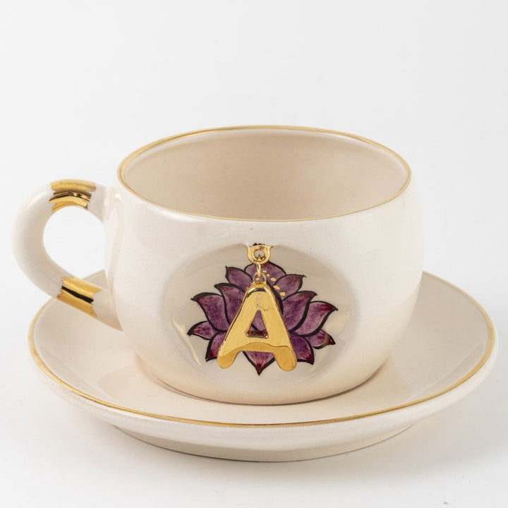 Inner Peace Lotus Personalized Porcelain Tea Mug 170 ml / 5.7 oz