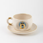 Nazar Tea Mug Blue with Letter