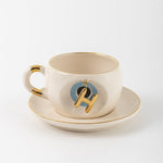 Nazar Tea Mug Blue with Letter