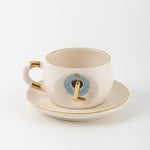 Nazar Tea Mug Blue with Letter