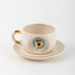 Nazar Tea Mug Blue with Letter