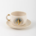 Nazar Tea Mug Blue with Letter