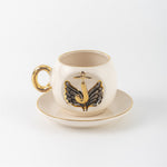 Angel Wings Letter Coffee Cup Black