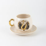 Angel Wings Letter Coffee Cup Black