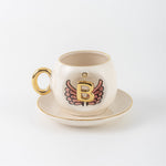 Angel Wings Letter Coffee Cup Pink