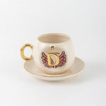 Angel Wings Letter Coffee Cup Pink