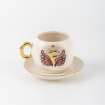 Angel Wings Letter Coffee Cup Pink