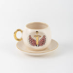 Angel Wings Letter Coffee Cup Pink