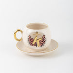 Angel Wings Letter Coffee Cup Pink