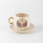 Angel Wings Letter Coffee Cup Pink