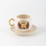 Angel Wings Letter Coffee Cup Pink