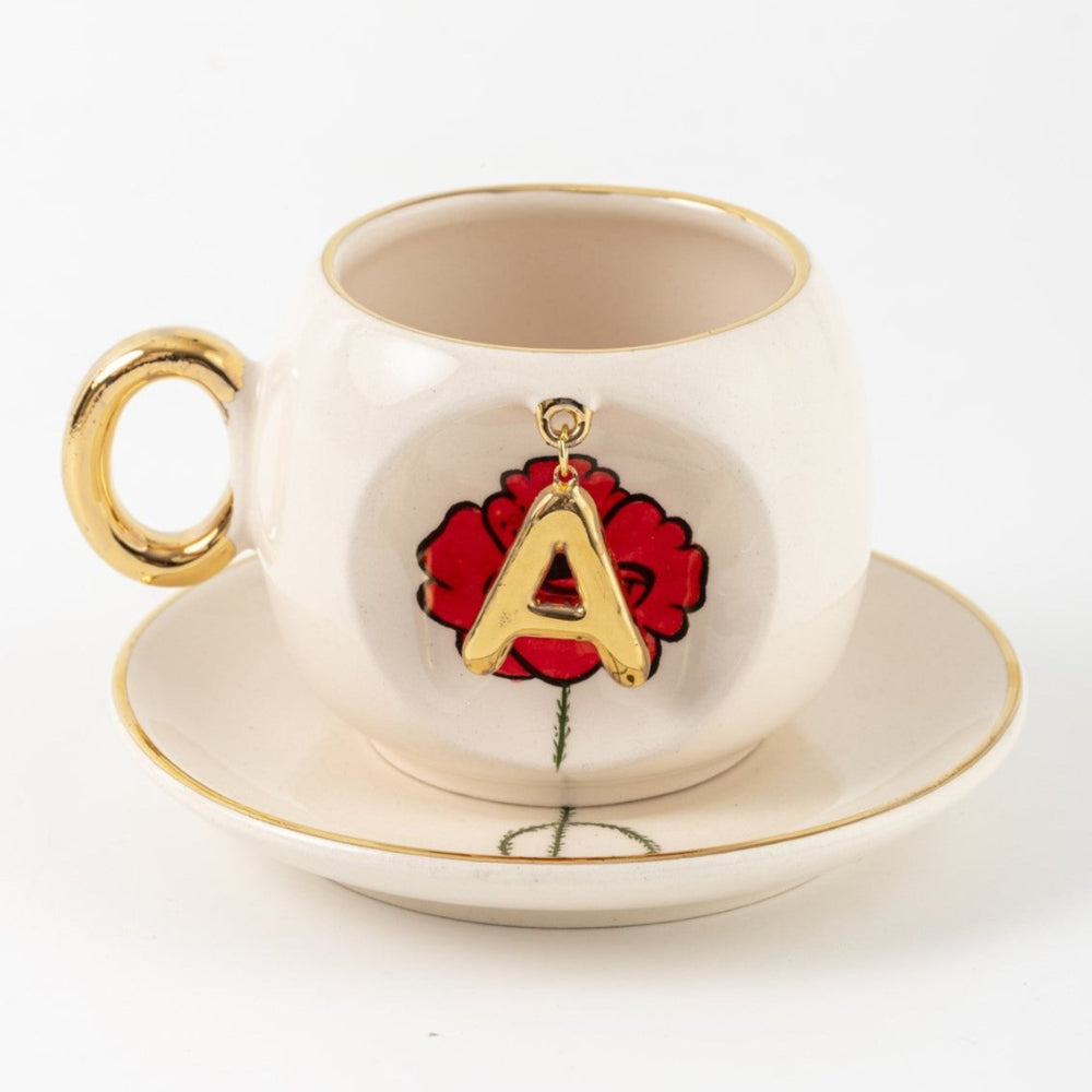 Poppy Personalized Turkish Coffee Cup, product view