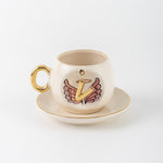 Angel Wings Letter Coffee Cup Pink