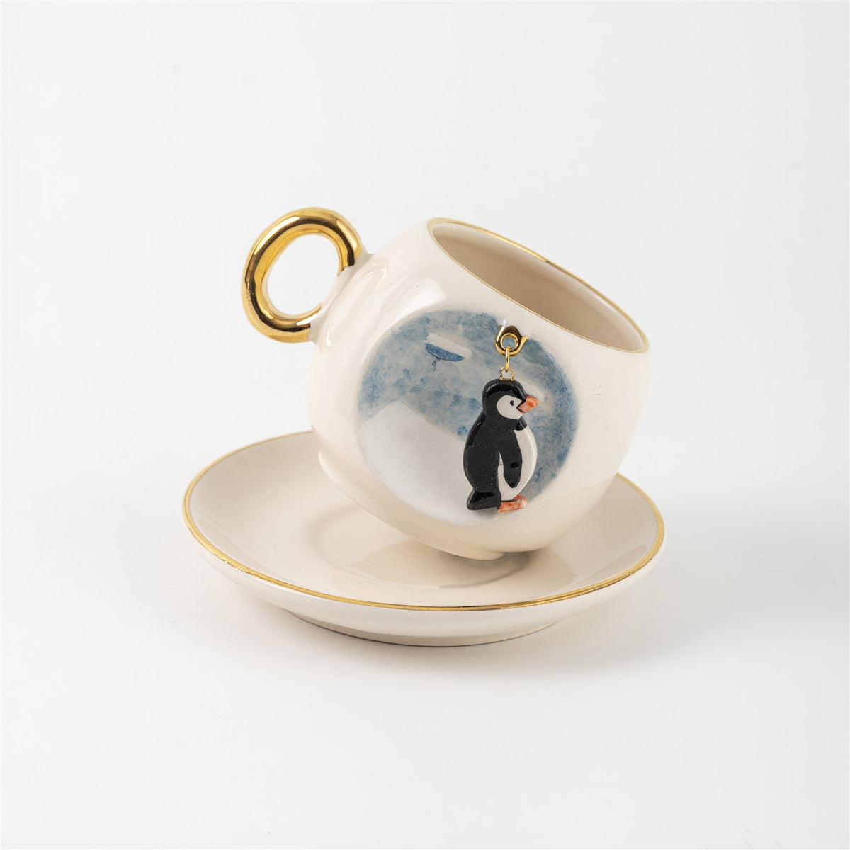 Nature Series Emperor Penguin Turkish Coffee Cup 130 ml / 4.4 oz