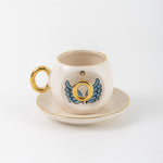 Angel Wings Letter Coffee Cup Blue