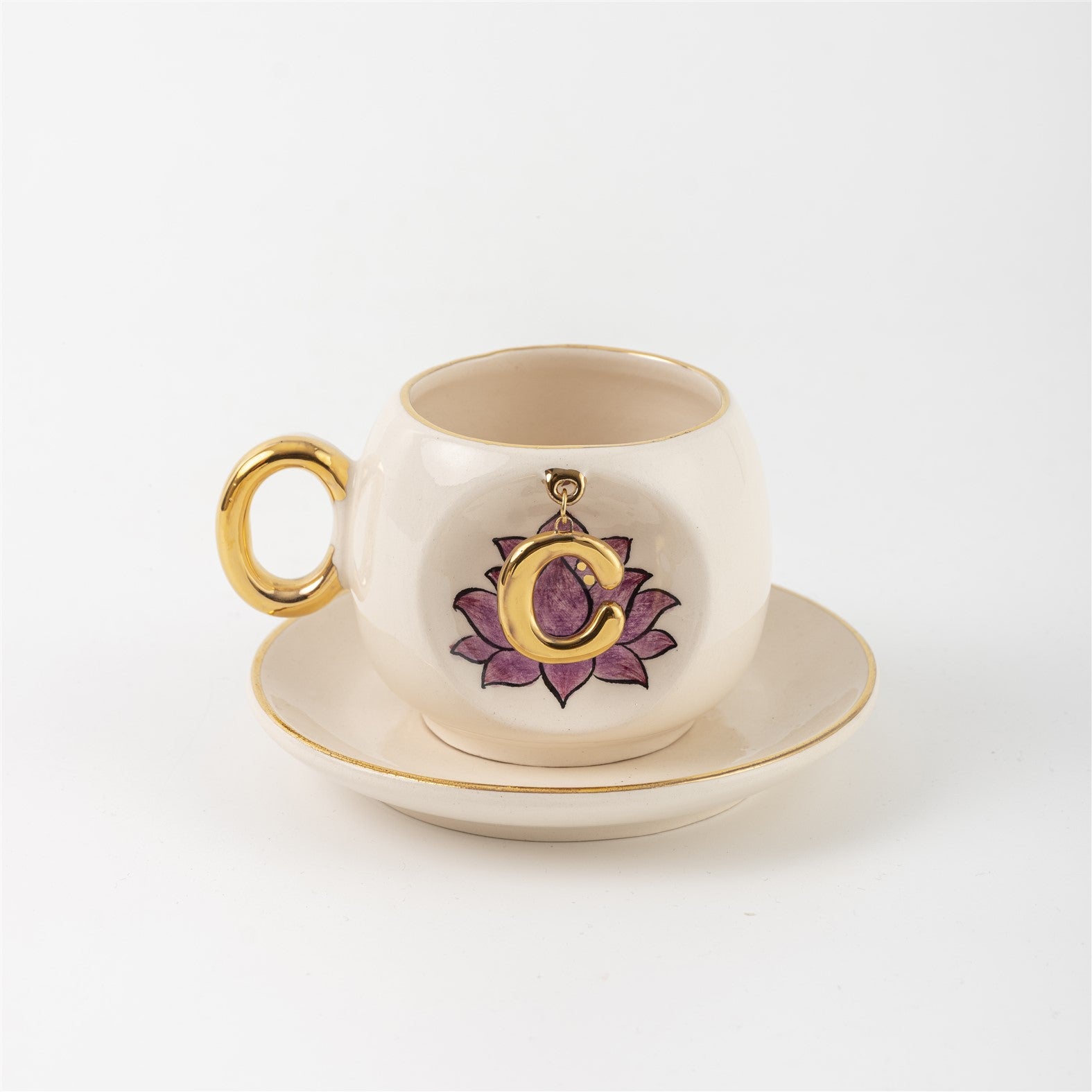 Inner Peace Lotus Letter Coffee Cup